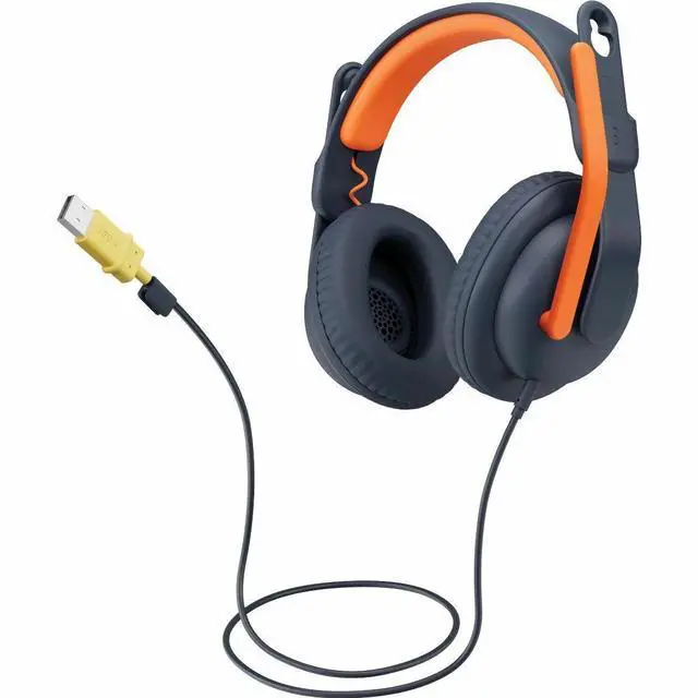 Alt view image 4 of 14 - Logitech Zone Learn Headset - Stereo - Mini-phone (3.5mm) - Wired - On-ear - Binaural - Circumaural - 4.30 ft Cable - Noise Canceling - Classic Blue