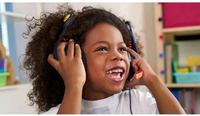 Alt view image 7 of 14 - Logitech Zone Learn Headset - Stereo - Mini-phone (3.5mm) - Wired - On-ear - Binaural - Circumaural - 4.30 ft Cable - Noise Canceling - Classic Blue