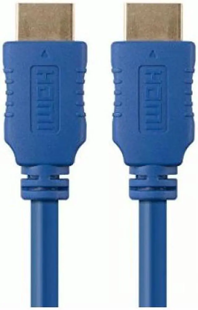 Alt view image 12 of 13 - Monoprice HDMI Cable - 6 Feet - Blue | High Speed, 4K@24Hz, HDR, 18Gbps, YUV 4:4:4, 28AWG, Compatible with UHD TV and More - Select Series