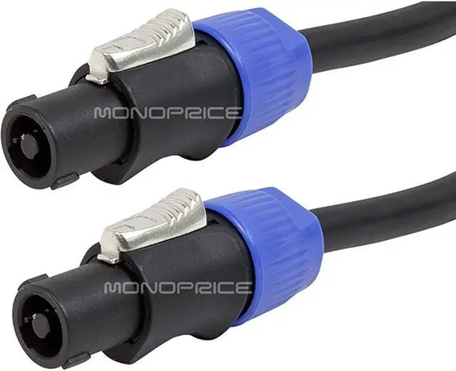 Alt view image 6 of 8 - Monoprice Pro Audio Cable - 25 Feet - Black | 2-conductor NL4 Female to NL4 Female Speaker Twist Connector Cable, 12AWG With Spring-Loaded Lock
