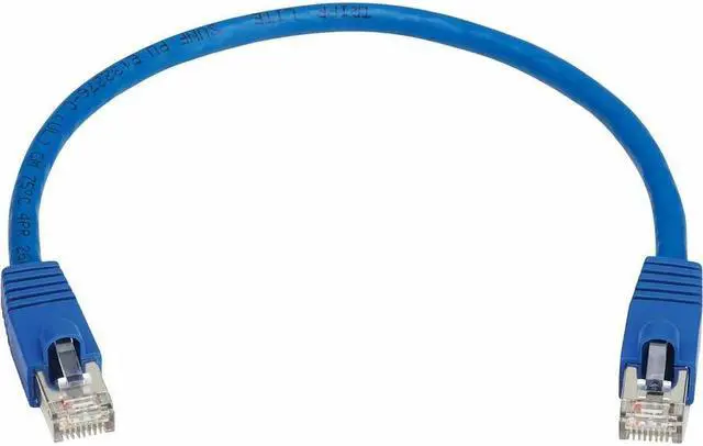 Alt view image 6 of 11 - Eaton Tripp Lite Series Cat8 40G Snagless SSTP Ethernet Cable RJ45 M/M PoE Blue 1 ft. 0.3 m