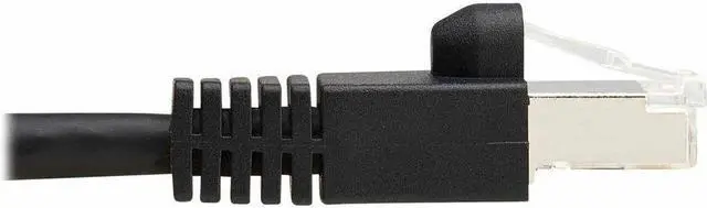 Alt view image 6 of 12 - Cat8 40G Snagless SSTP Ethernet Cable (RJ45 M/M), PoE, Black, 1 ft. (0.3 m) - 1 ft Category 8 Network Cable for Network Device, Patch Panel, Switch, Security Camera, Sensor, Wireless Access Point, Ser