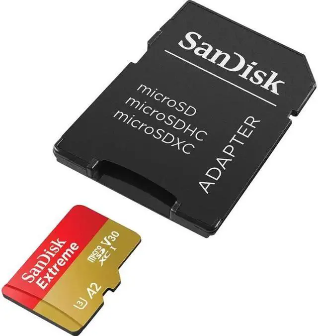 Alt view image 3 of 18 - SanDisk Extreme 128 GB Class 3/UHS-I (U3) V30 microSDXC - 190 MB/s Read - 90 MB/s Write SDSQXAA-128G-AN6MA