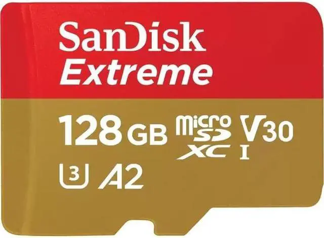Alt view image 2 of 18 - SanDisk Extreme 128 GB Class 3/UHS-I (U3) V30 microSDXC - 190 MB/s Read - 90 MB/s Write SDSQXAA-128G-AN6MA