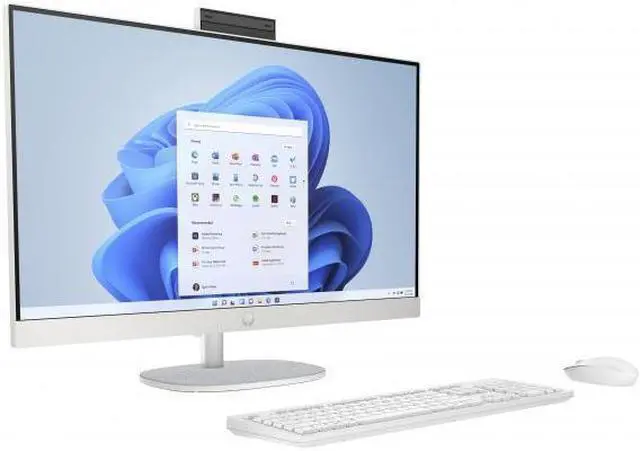 Alt view image 7 of 8 - HP 27 inch All-in-One Desktop PC, FHD Display, AMD Ryzen 5 7520U, 8 GB RAM, 512 GB SSD, AMD Radeon Graphics, Windows 11 Home, 27-cr0060 (2023) Computer
