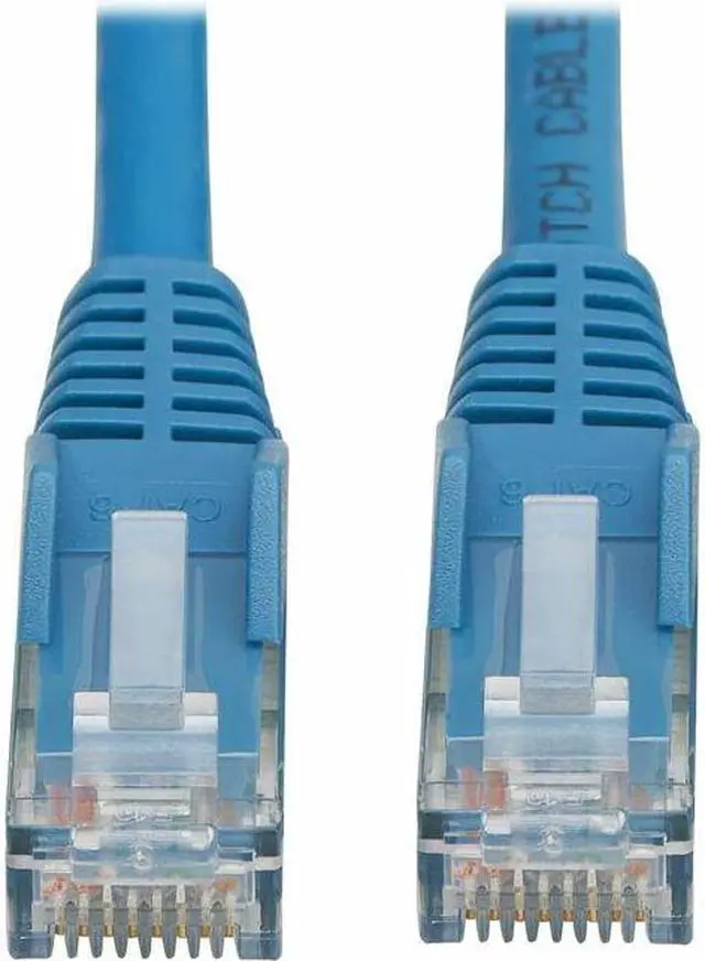 Alt view image 3 of 7 - Tripp Lite Cat6 Gigabit Snagless Molded UTP Ethernet Cable (RJ45 M/M), PoE, LSZH, Blue, 5 m - 16.40 ft Category 6 Network Cable for Network Device, PoE Device, Access Control Device, Switch, Router, S