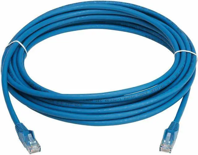 Alt view image 5 of 7 - Tripp Lite Cat6 Gigabit Snagless Molded UTP Ethernet Cable (RJ45 M/M), PoE, LSZH, Blue, 5 m - 16.40 ft Category 6 Network Cable for Network Device, PoE Device, Access Control Device, Switch, Router, S