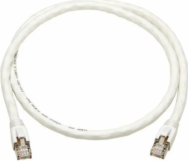 Alt view image 2 of 6 - Tripp Lite Cat8 40G Snagless SSTP Ethernet Cable (RJ45 M/M), PoE, White, 1 ft. (0.3 m) - 1 ft Category 8 Network Cable for Network Device, Server, Sensor, Security Camera, Wireless Access Point, PoE D