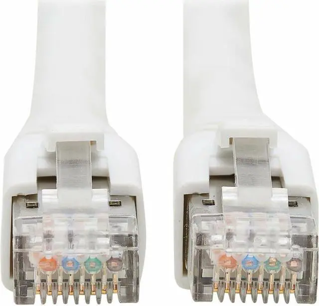 Alt view image 5 of 6 - Tripp Lite Cat8 40G Snagless SSTP Ethernet Cable (RJ45 M/M), PoE, White, 1 ft. (0.3 m) - 1 ft Category 8 Network Cable for Network Device, Server, Sensor, Security Camera, Wireless Access Point, PoE D