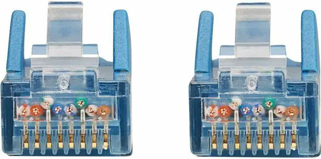 Alt view image 4 of 7 - Tripp Lite Cat6 Gigabit Snagless Molded UTP Ethernet Cable (RJ45 M/M), PoE, LSZH, Blue, 0.5 - 6" Category 6 Network Cable for Network Device, Server, Switch, PoE Device, Patch Panel, Printer, Com