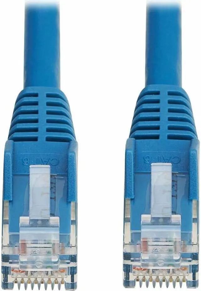 Alt view image 5 of 7 - Tripp Lite Cat6 Gigabit Snagless Molded UTP Ethernet Cable (RJ45 M/M), PoE, LSZH, Blue, 0.5 - 6" Category 6 Network Cable for Network Device, Server, Switch, PoE Device, Patch Panel, Printer, Com