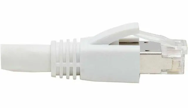 Alt view image 6 of 10 - Eaton Tripp Lite Series Cat8 40G Snagless SSTP Ethernet Cable RJ45 M/M PoE White 5 ft. 1.5 m