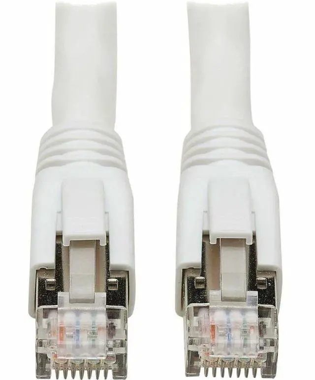 Alt view image 4 of 10 - Eaton Tripp Lite Series Cat8 40G Snagless SSTP Ethernet Cable RJ45 M/M PoE White 5 ft. 1.5 m