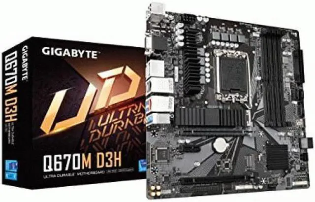 Alt view image 5 of 11 - gigabyte q670m d3h (lga1700/ intel/ q670/ m-atx/ ddr5/ dual m.2/ pcie 4/ usb 3.2 gen2 type-c/intel 2.5gbe lan/motherboard)