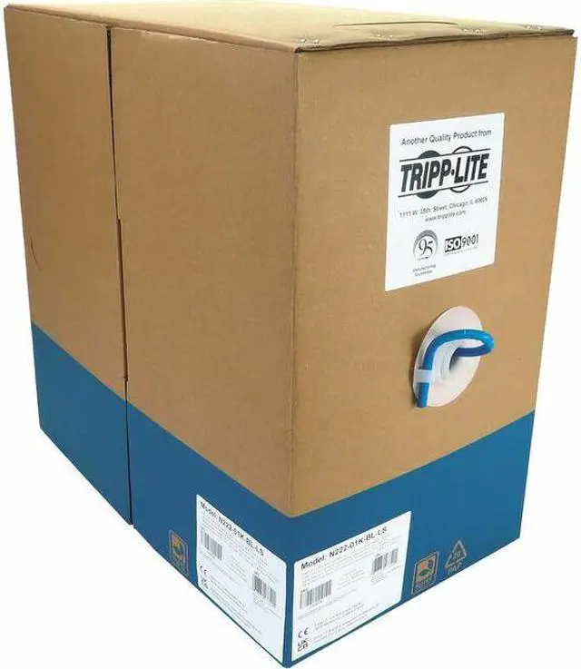 Alt view image 3 of 14 - Tripp Lite 1000ft Cat6 1G Solid Core UTP Bulk Ethernet Cable Blue N22201KBLLS