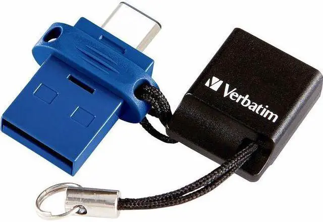 Alt view image 3 of 9 - Verbatim Store 'n' Go Dual 128GB USB 3.2 (Gen 1) (Type A + Type C) Flash Drive - 128 GB - USB 3.2 (Gen 1) Type A, USB 3.2 (Gen 1) Type C - Blue - Lifetime Warranty