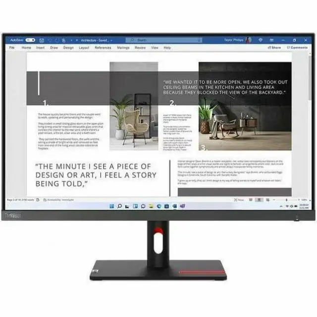 Alt view image 8 of 20 - Lenovo ThinkVision S27i-30 27" Full HD LED Monitor - 16:9 - Storm Gray - 27" Class - In-plane Switching (IPS) Technology - WLED Backlight - 1920 x 1080 - 16.7 Million Colors - 300 Nit - 4 ms