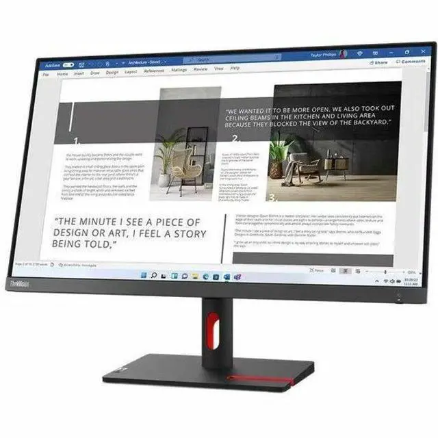Alt view image 4 of 20 - Lenovo ThinkVision S27i-30 27" Full HD LED Monitor - 16:9 - Storm Gray - 27" Class - In-plane Switching (IPS) Technology - WLED Backlight - 1920 x 1080 - 16.7 Million Colors - 300 Nit - 4 ms