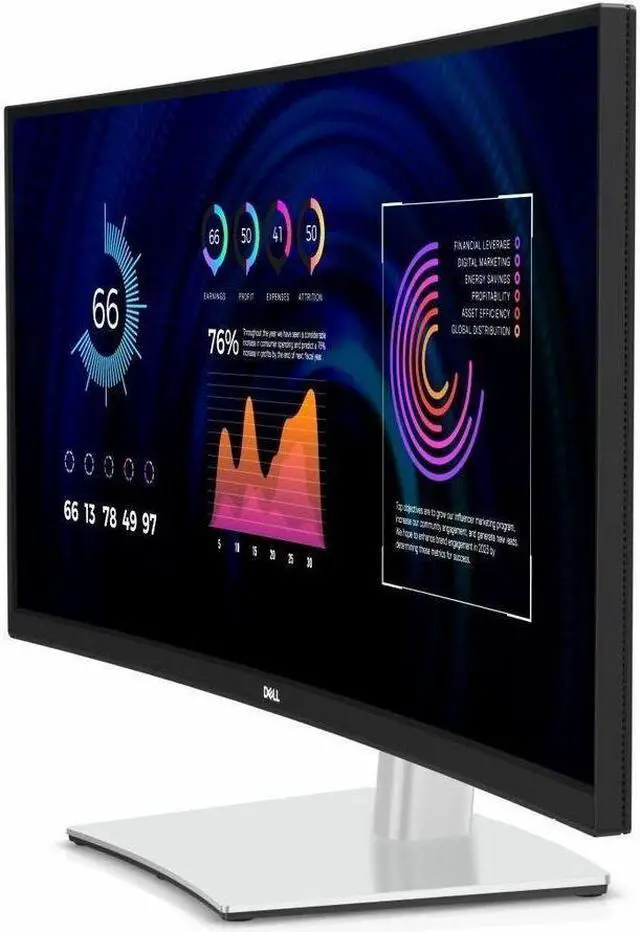 Alt view image 5 of 10 - Dell P3424WE 34.1" UW-QHD Curved Screen LED Monitor - 21:9 - 34" Class - In-plane Switching (IPS) Technology - Edge WLED Backlight - 3440 x 1440 - 1.07 Billion Colors - 300 Nit - 5 ms - 60 H