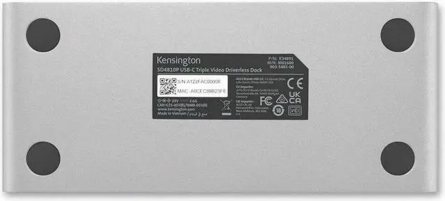 Alt view image 5 of 9 - Kensington SD4810P USB-C 5Gbps Triple Video Driverless Dock - for Notebook/Monitor/Headphone/Speaker - USB Type C - 3 Displays Supported - 4K, Full HD, HD - 3840 x 2160, 1920 x 1080, 1280 x 720 - 6 x