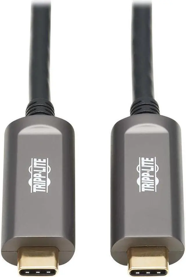 Alt view image 7 of 10 - Tripp Lite USB-C AOC Cable (M/M) - USB 3.2 Gen 2 (10 Gbps) Plenum-Rated Fiber Active Optical Cable - Data Only, Black, 10 m - 32.81 ft USB-C Data Transfer Cable for Server, Hard Drive, Desktop Compute