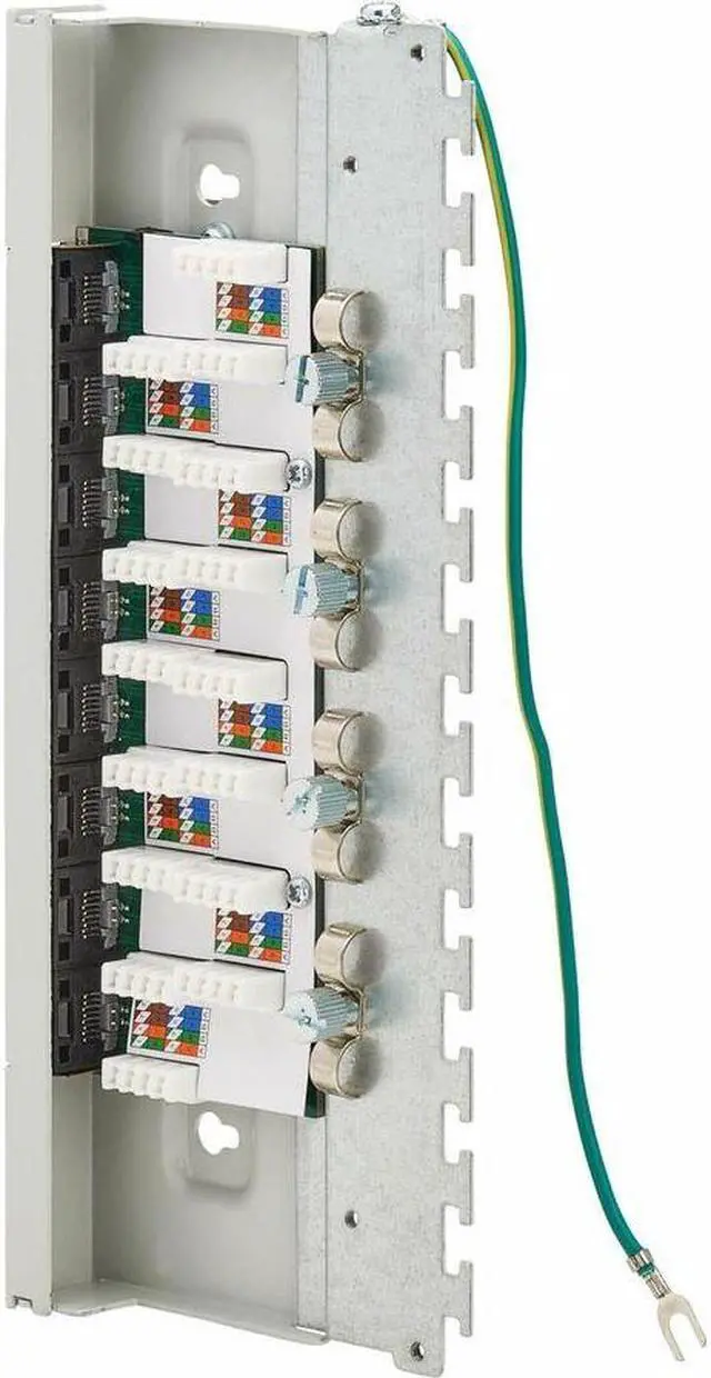 Alt view image 8 of 16 - Tripp Lite Cat6a STP Patch Panel 8 Ports DIN Rail N250SH08DIN6A