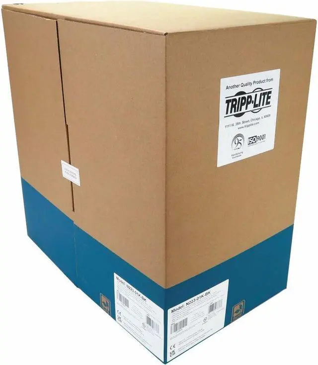 Alt view image 8 of 8 - Tripp Lite 1000ft Cat6a 10G Solid Core UTP Ethernet Cable Black N22301KBK