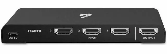 Alt view image 3 of 9 - IOGEAR 3-Port True 4K UltraHD HDMI Switch - 4096 x 2160 - 4K - 3 - Display, Projector - 1 x HDMI Out