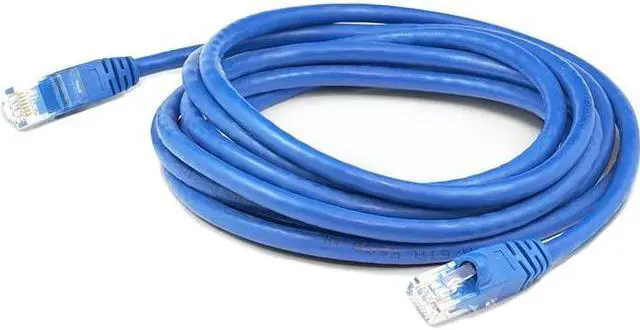 Main image of AddOn 6in RJ-45 (Male) to RJ-45 (Male) Straight Blue Cat6A UTP PVC Copper Patch Cable - 6" Category 6a Network Cable for Network Device - First End: 1 x RJ-45 Network - Male - Second End: 1 x RJ-