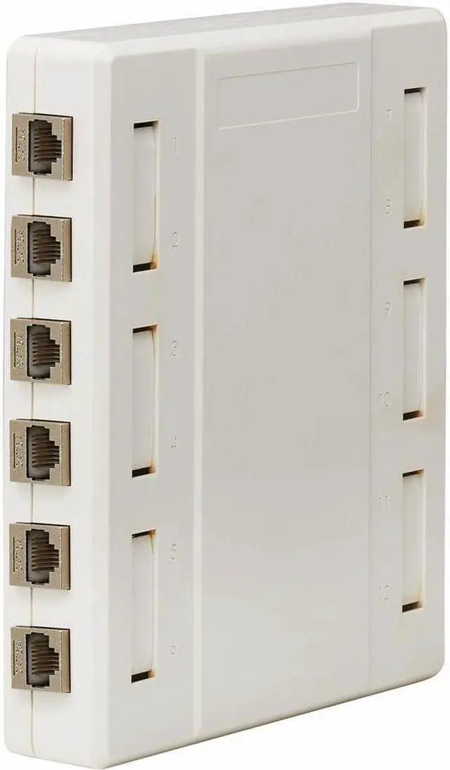 Alt view image 7 of 9 - Tripp Lite by Eaton Single-Gang Up-or Down-Angle Bulk Cable Wall Plate White TAA N042BC1WH