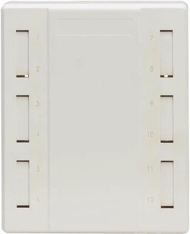 Alt view image 6 of 9 - Tripp Lite by Eaton Single-Gang Up-or Down-Angle Bulk Cable Wall Plate White TAA N042BC1WH