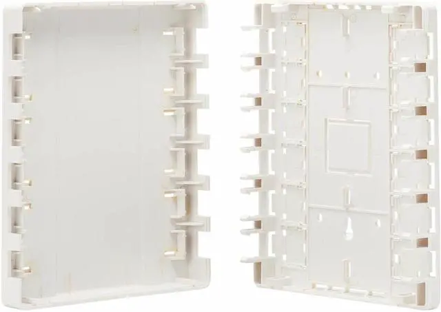 Alt view image 4 of 9 - Tripp Lite by Eaton Single-Gang Up-or Down-Angle Bulk Cable Wall Plate White TAA N042BC1WH