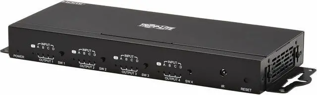 Alt view image 3 of 16 - Tripp Lite 4x4 HDMI Matrix Switch/Splitter with Remote Control and Multi-Resolution Support, 4K 60 Hz, HDR, 4:4:4, TAA - 3840 x 2160 - 4K UHD - 1080p4 x 4 - Display, Digital Signage, Computer, Blu-ray