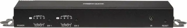 Alt view image 4 of 16 - Tripp Lite 4x2 HDMI Matrix Switch/Splitter with Remote Control and Multi-Resolution Support, 4K 60 Hz, HDR, 4:4:4, TAA - 3840 x 2160 - 4K - 1080p2 x 2 - Display, Digital Signage, Computer, Blu-ray Dis