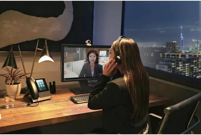 Alt view image 9 of 9 - Poly Voyager Focus 2 UC USB-A Bluetooth Headset with Charging Stand, Black