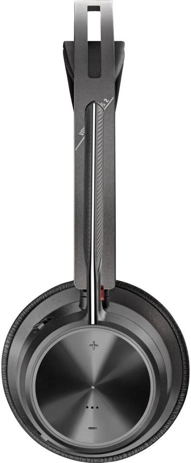 Alt view image 4 of 10 - Poly Voyager Focus 2 USB-C Headset - Siri, Google Assistant - Stereo - USB Type C, Micro USB - Wired/Wireless - Bluetooth - 300 ft - 20 Hz - 20 kHz - On-ear - Binaural - Open - 4.92 ft Cable - Electre