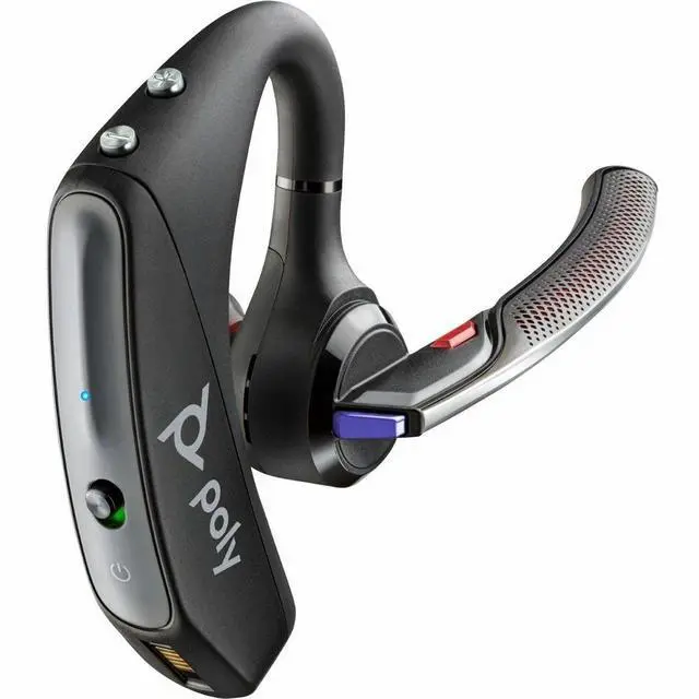 Alt view image 8 of 8 - Poly Voyager 5200-M Office Headset + USB-C to Micro USB Cable TAA - Google Assistant, Siri - Mono - USB Type C, RJ-11 - Wireless - Bluetooth - 246.1 ft - 32 Ohm - 100 Hz - 20 kHz - On-ear - Monaural -
