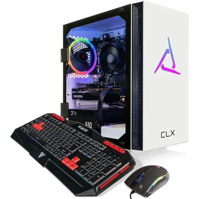 Alt view image 12 of 20 - CLX SET Gaming Desktop - AMD Ryzen 5 5600 3.5GHz 6-Core Processor, 16GB DDR4 Memory, Radeon RX 6500 XT 4GB GDDR6 Graphics 1TB NVMe M.2 SSD, WiFi, Win 11 Home 64-bit
