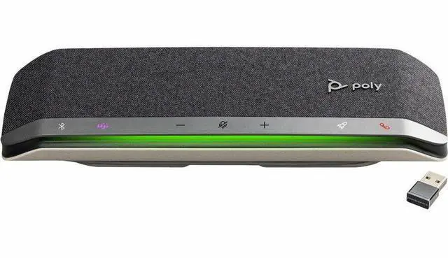 Alt view image 5 of 13 - Poly Sync 40+ Microsoft Teams Certified Speakerphone - USB - Microphone - Battery - Silver