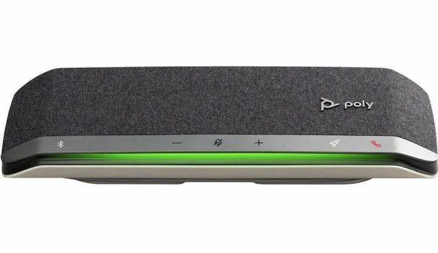 Alt view image 2 of 13 - Poly Sync 40+ Microsoft Teams Certified Speakerphone - USB - Microphone - Battery - Silver