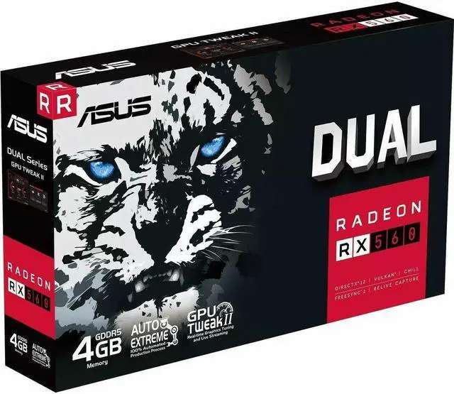 Alt view image 7 of 9 - Asus AMD Radeon RX 560 Graphic Card - 4 GB GDDR5 - 5120 x 2880 - 1.20 GHz Core - 128 bit Bus Width - PCI Express 3.0 - DisplayPort - 2 x DisplayPort - HDMI - VGA