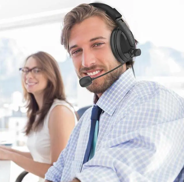 Alt view image 4 of 8 - Morpheus 360 Deluxe Multimedia Stereo USB Headset - Adjustable Microphone - Lightweight Comfortable Design - Soft Eco Leather Ear Cushions - Over Ear - Black - HS3500SU