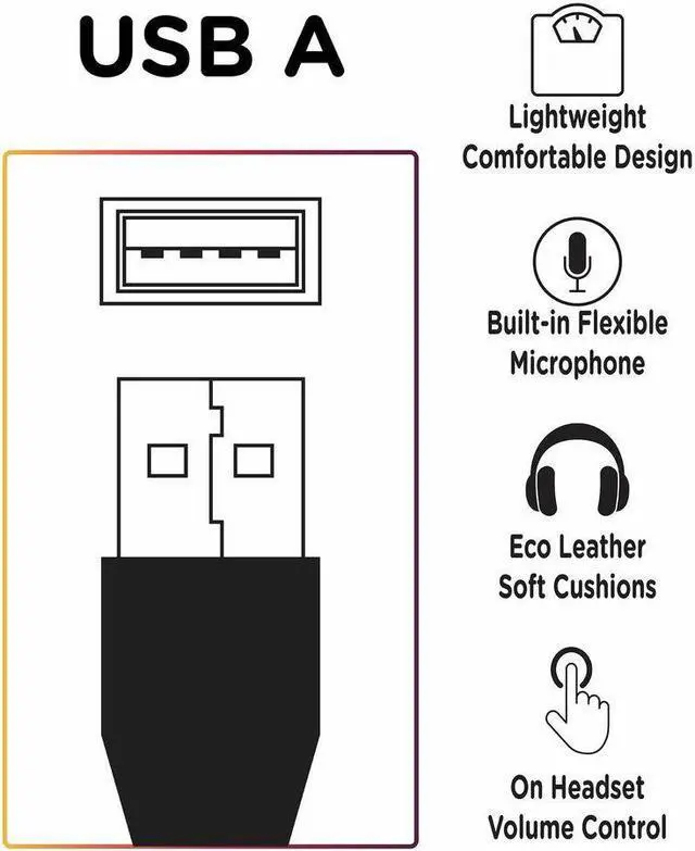 Alt view image 6 of 8 - Morpheus 360 Deluxe Multimedia Stereo USB Headset - Adjustable Microphone - Lightweight Comfortable Design - Soft Eco Leather Ear Cushions - Over Ear - Black - HS3500SU
