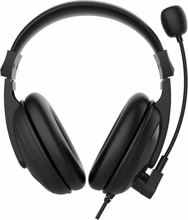 Alt view image 5 of 8 - Morpheus 360 Deluxe Multimedia Stereo USB Headset - Adjustable Microphone - Lightweight Comfortable Design - Soft Eco Leather Ear Cushions - Over Ear - Black - HS3500SU
