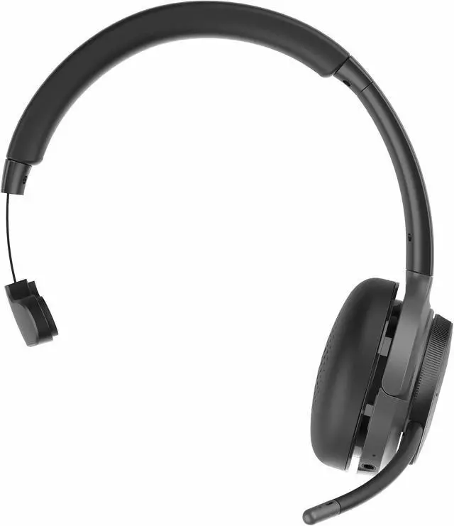 Alt view image 2 of 8 - Morpheus 360 Advantage Wireless Mono Headset with Detachable Boom Microphone - Bluetooth Headphones - UC Compatible - 20 Hour Playtime - USB A Connector - USB Type-C Adapter - HS6200MBT
