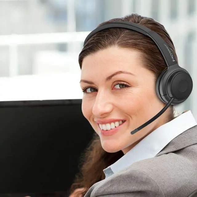 Alt view image 7 of 8 - Morpheus 360 Advantage Wireless Mono Headset with Detachable Boom Microphone - Bluetooth Headphones - UC Compatible - 20 Hour Playtime - USB A Connector - USB Type-C Adapter - HS6200MBT