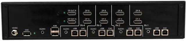 Alt view image 7 of 12 - Tripp Lite SECURE KVM SWITCH 4-PORT DUAL HEAD DISPLAYPORT TO DP 4K NIAP 4.0 - B002-DP2AC4-N4
