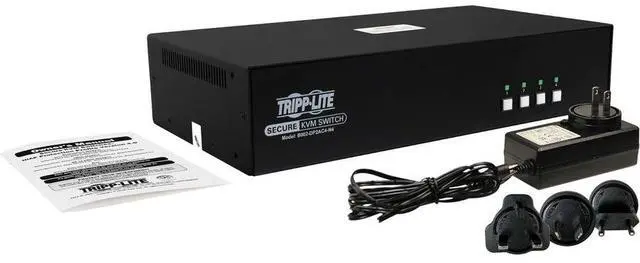 Alt view image 8 of 12 - Tripp Lite SECURE KVM SWITCH 4-PORT DUAL HEAD DISPLAYPORT TO DP 4K NIAP 4.0 - B002-DP2AC4-N4