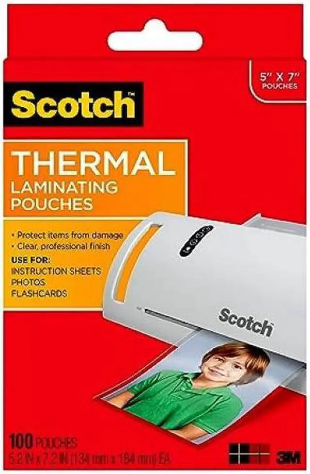 Alt view image 16 of 16 - scotch thermal laminating pouches, 5 x 7inches, photo size, 100pouches tp5903100