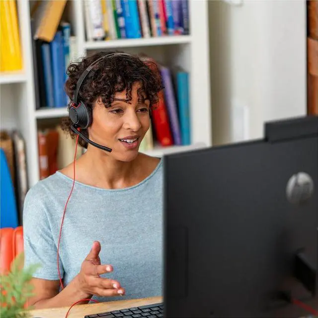 Alt view image 5 of 5 - Poly Blackwire C5210 USB-C Headset + Inline Cable TAA - Mono - USB Type C, Mini-phone (3.5mm) - Wired - 32 Ohm - 20 Hz - 20 kHz - Over-the-head - Monaural - 7.10 ft Cable - Noise Canceling - Black - T
